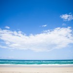 Looking out from beach to sea